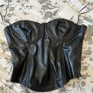 Zara PU Leather Bustier